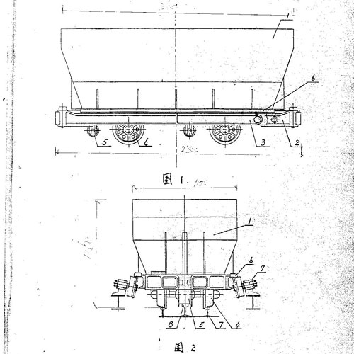 [國(guó)家專(zhuān)利產(chǎn)品]MDSC2.2T-6一種制動(dòng)雙門(mén)底卸礦車(chē)